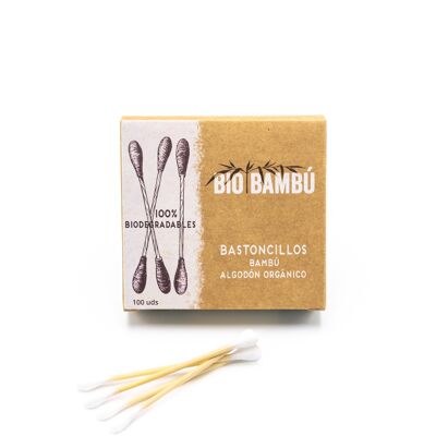 Bamboo and organic cotton swabs. 100 units