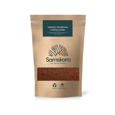 Powdered Mushroom Blend | BIO | 100gr (Reishi, Chaga, Shiitake, Maitake, Malena de León, Cordyceps militaris and white mushroom)