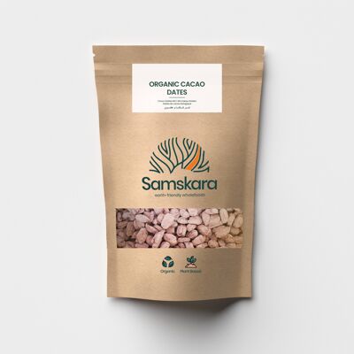Choco Dattes BIO | Dattes désossées bio deglet nour | Bonbon sain produit à Barcelone par Samskara| 150g