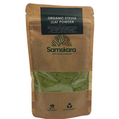 Polvere di foglie di Stevia (Asteraceae) | BIO | 100 grammi