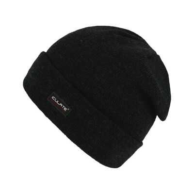 Bonnet tricoté noir | chapeau d'hiver | mesdames et messieurs | noir