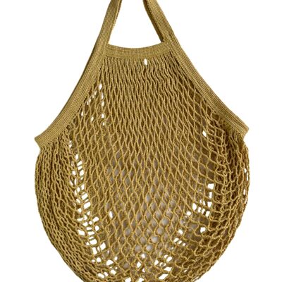 Bolso de hilo asa corta tintes vegetales - Ocre