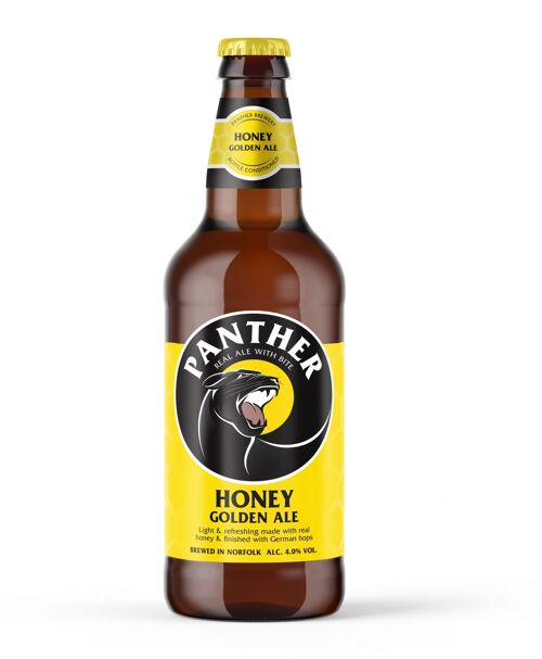 Honey Panther Golden Ale Beer– 500ml Bottle x 12