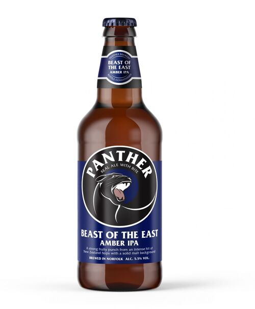 Beast of the East Amber IPA Beer – 500ml Bottle x 12