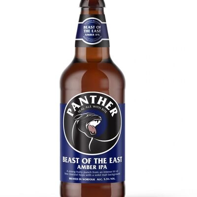Beast of the East Amber IPA Beer – 500ml Bottle x 12