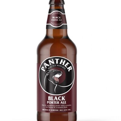 Cerveza Black Panther Porter Ale– Botella de 500ml x 12