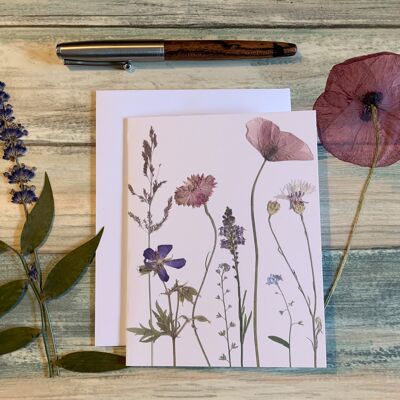 Pressed Wildflower Meadow Card