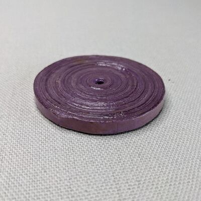 Chic beaded pendant made from recycled paper "John" - Purple - Without ribbon