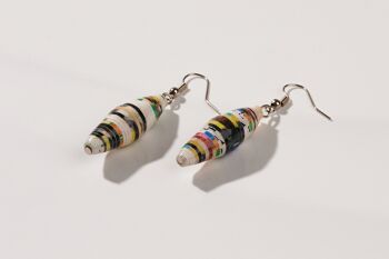 Boucles d'oreilles en perles de papier "Happy Lupita" - couleur claire 1