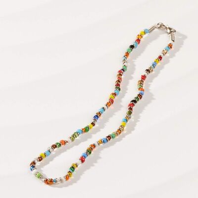 Collier en perles de verre fines "Murano"