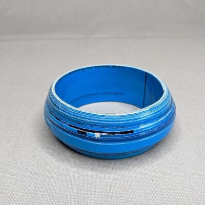 Sustainable simple paper bangle "Miriam Makeba" - blue - from Africa