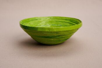 Bol décoratif de taille moyenne en papier recyclé "Kitgum" - Vert 1