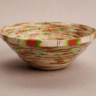 Medium-sized decorative bowl made of recycled paper "Kitgum" - light colour