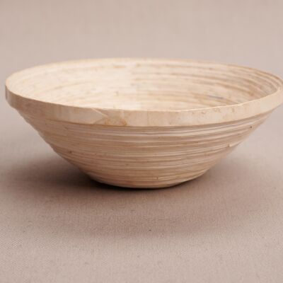 Medium-sized decorative bowl made of recycled paper "Kitgum" - light tones
