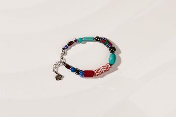 Bracelet en perles de verre Fairtrade "Maiduguri avec fermoir" 4