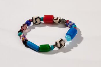 Bracelet en perles de verre colorées Fairtrade "Maiduguri" 1