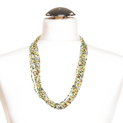 Colorful pearl necklace with several strands "Lucky Lu"