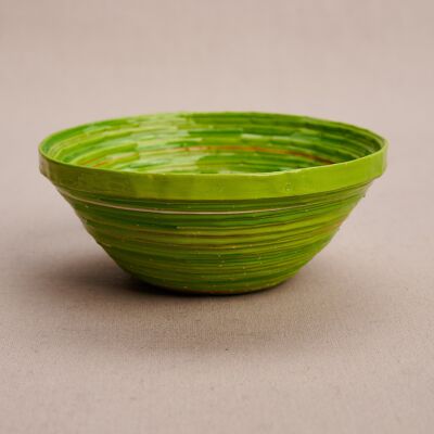Small decorative bowl made from recycled paper "Njinja" - Green