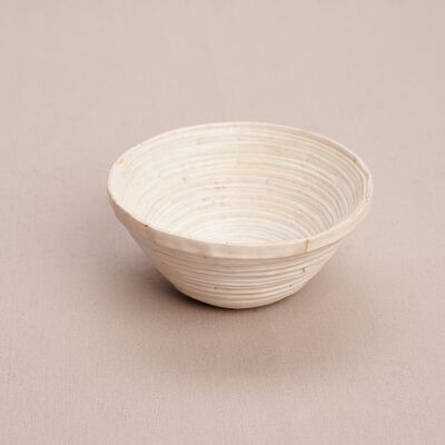 Small decorative bowl made of recycled paper "Njinja" - light tones