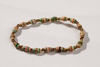 Bracelet perlé filigrane en papier recyclé "Acholi" - coloré 2