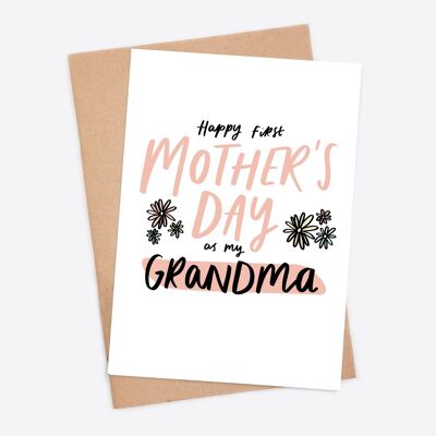 Bonne première fête des mères comme carte de fête des mères de ma grand-mère