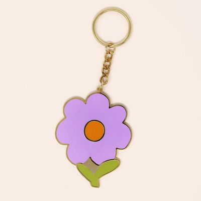 Lila Blumen-Schlüsselanhänger