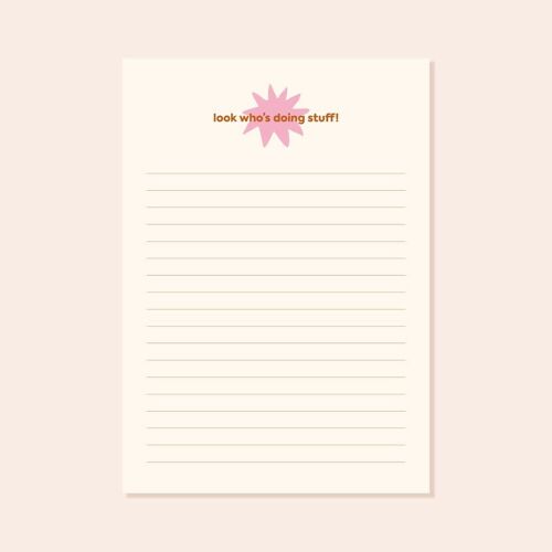 A5 Look Who’s Doing Stuff Lined Desk Pad