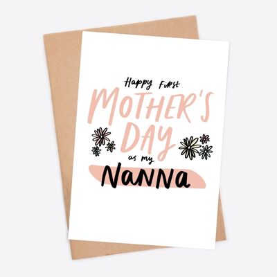 Glücklicher erster Muttertag als meine Nanna-Karte Muttertagskarte