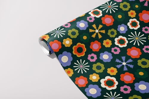 60s Floral Gift Wrap