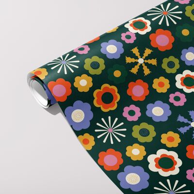 60s Floral Gift Wrap