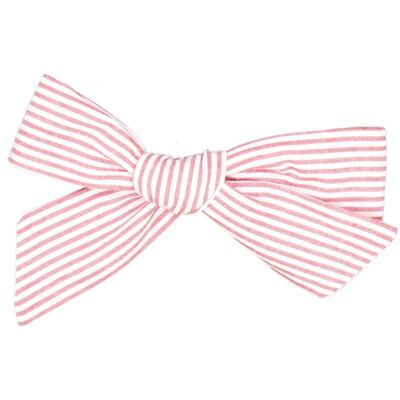 Red Striped Retro Hair Clips (Pack of 6)