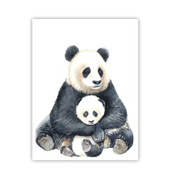 Affiche Panda et bébé 1
