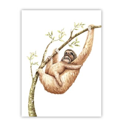 Poster Sloth and baby