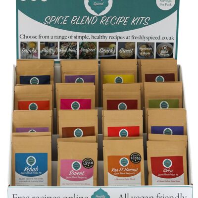 Starter Spice Blend Pack avec unité de point de vente gratuite. 64 paquets au total__