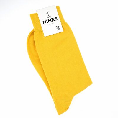 Chaussettes coton bio jaune