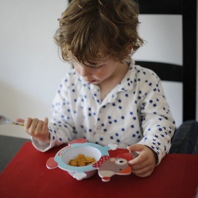 Cucchiaio per bambini in melamina, L: 14,5 cm. Collezione: CIRCO MAGICO