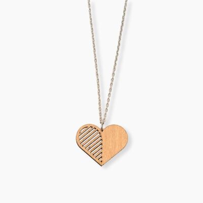 Houten ketting hart