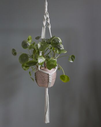 Porte-plantes en macramé naturel 2