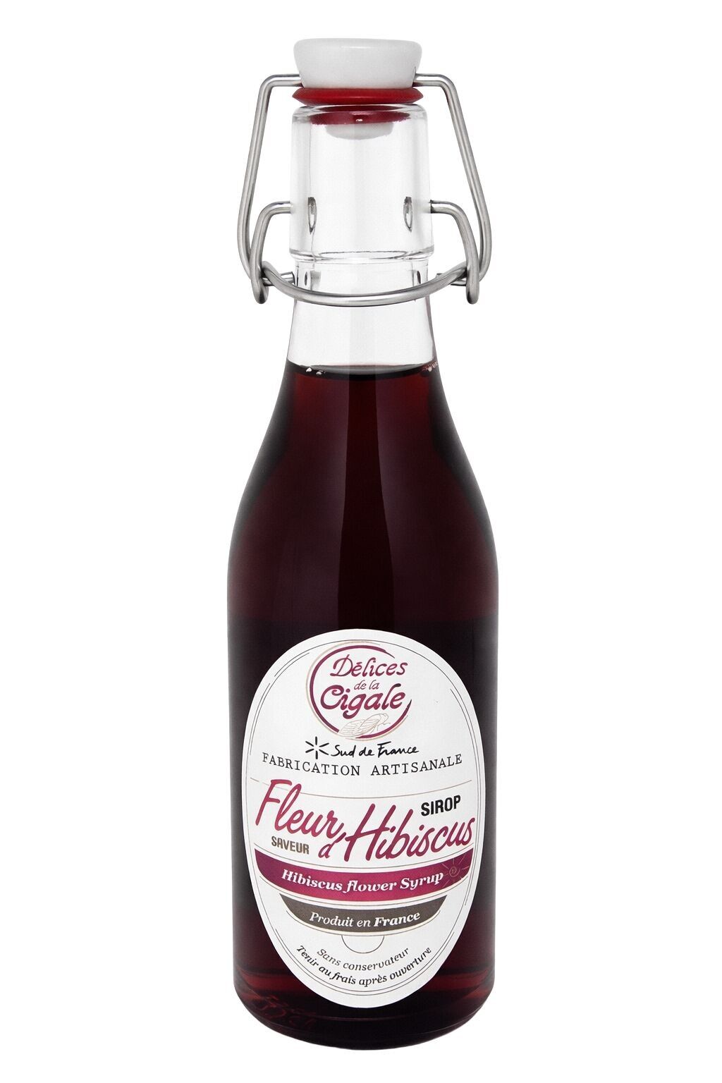 Handmade Hibiscus Flower Syrup 25 cl - Made in the South of France