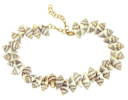 Bracelet coquillage naturel |bracelet coquillage | bijou coquillage | bijoux lithothérapie | or gold filled 14k