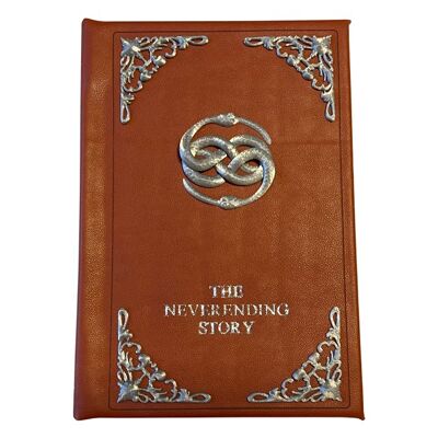 Leather 3D Neverending Story book silver