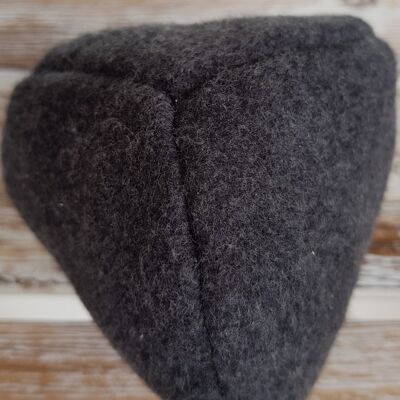 Sustainable organic dog toy made from natural materials - ball black mottled small