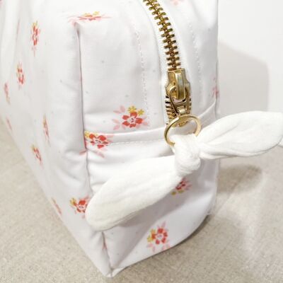 TOILETRIES BAG COATED COTTON ROSIE