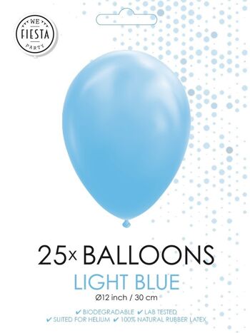 25 Ballons 12" bleu clair 2