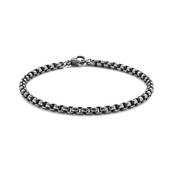 Bracelet chaîne bloc 4mm ips vintage 20cm - 7FB-0549 1