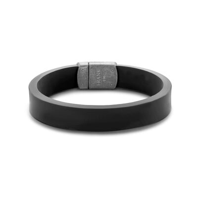 Bracciale in silicone nero ips vintage 21cm - 7FB-0555