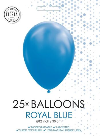 25 Ballons 12" bleu royal 2