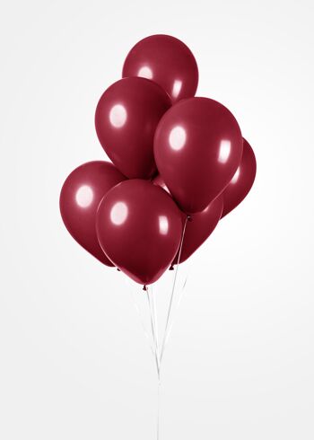 25 Ballons 12" bordeaux 3