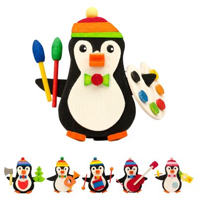 Pingouin comme décoration d'arbre -6 motifs différents-
