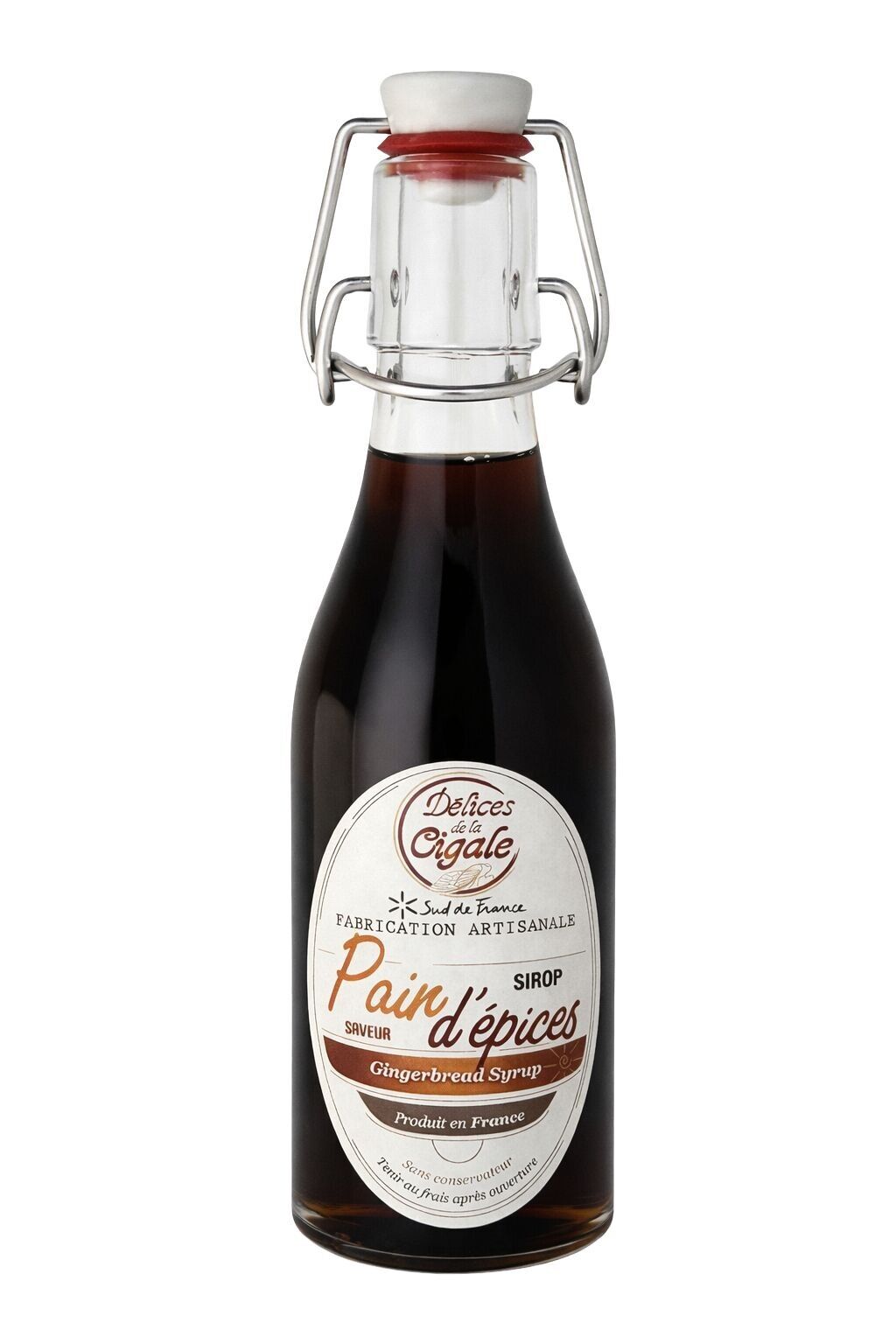 Artisanal Gingerbread Flavored Syrup 25 cl - Made in the South of France